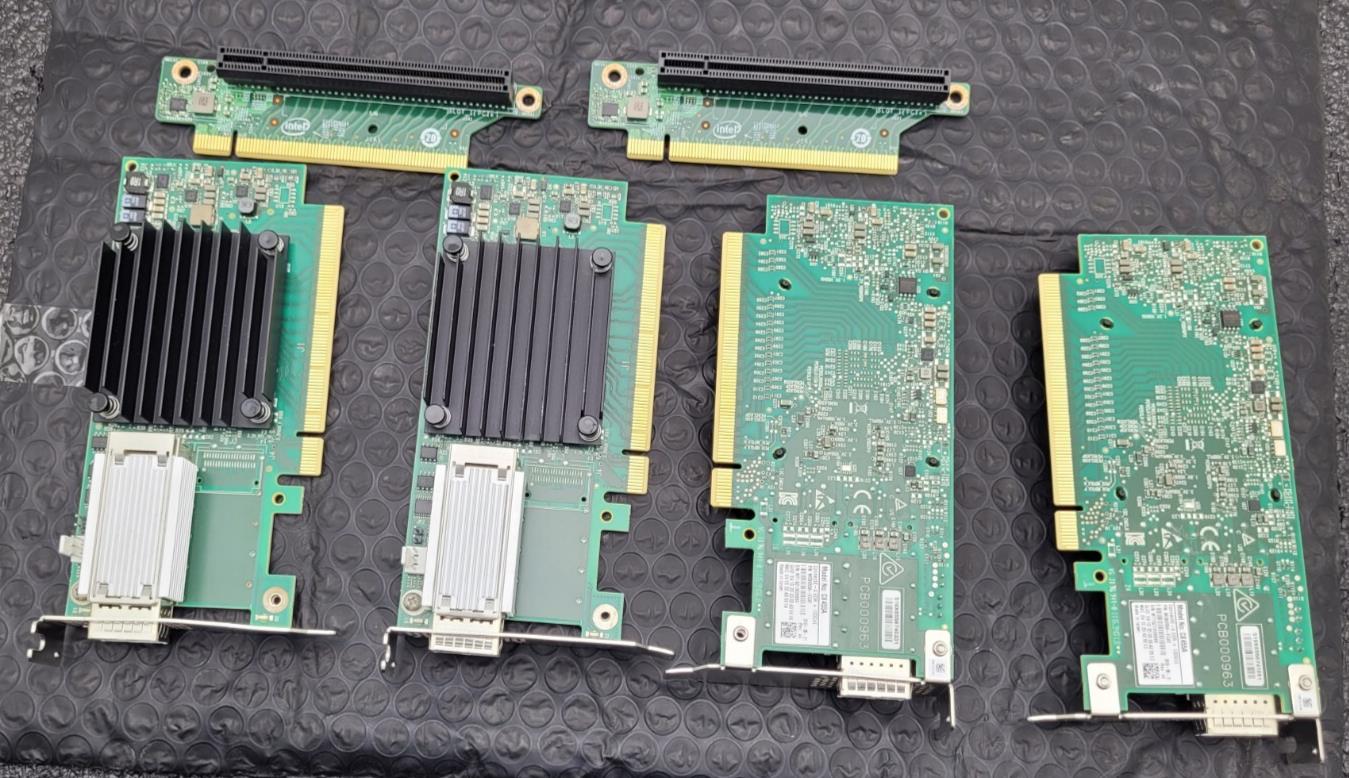 Lot of 4 Mellanox  MCX455A-ECAT  ConnectX-4 VPI EDR IB 100GbE 1-Port QSFP28