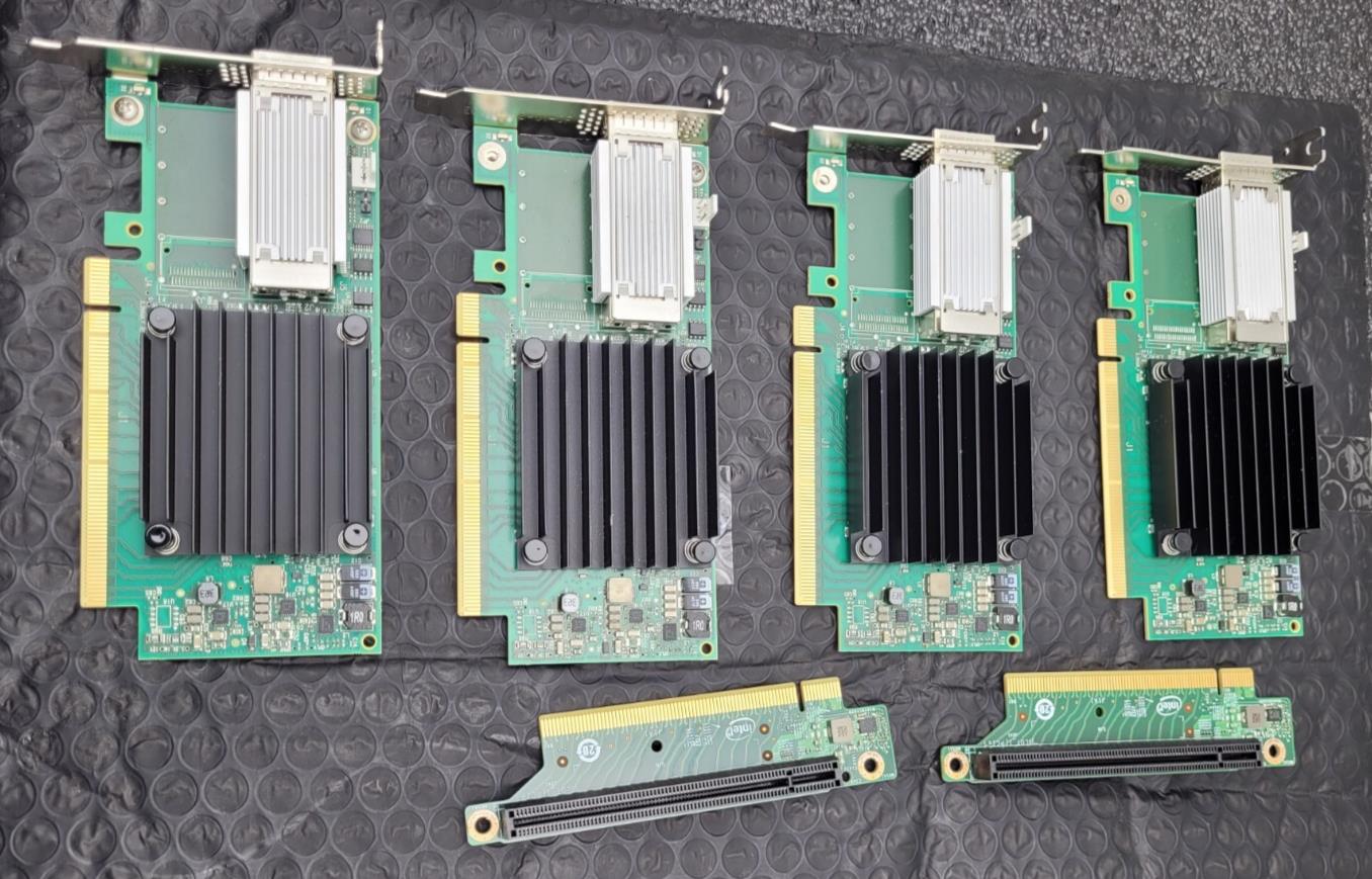 Lot of 4 Mellanox  MCX455A-ECAT  ConnectX-4 VPI EDR IB 100GbE 1-Port QSFP28