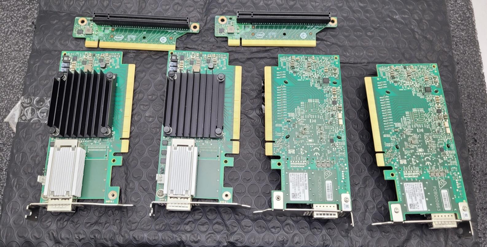 Lot of 4 Mellanox  MCX455A-ECAT  ConnectX-4 VPI EDR IB 100GbE 1-Port QSFP28