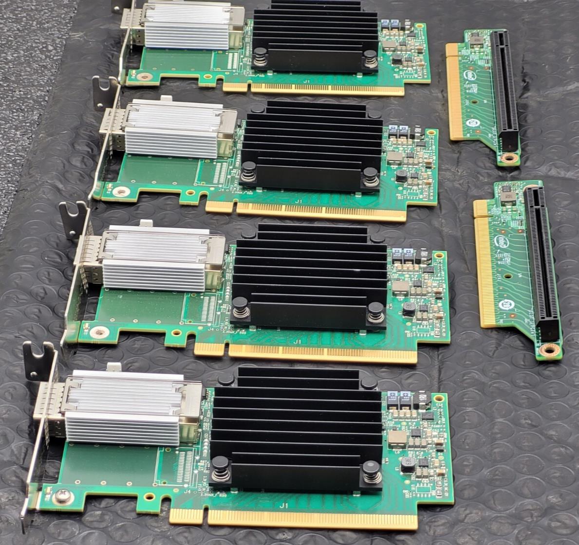 Lot of 4 Mellanox  MCX455A-ECAT  ConnectX-4 VPI EDR IB 100GbE 1-Port QSFP28