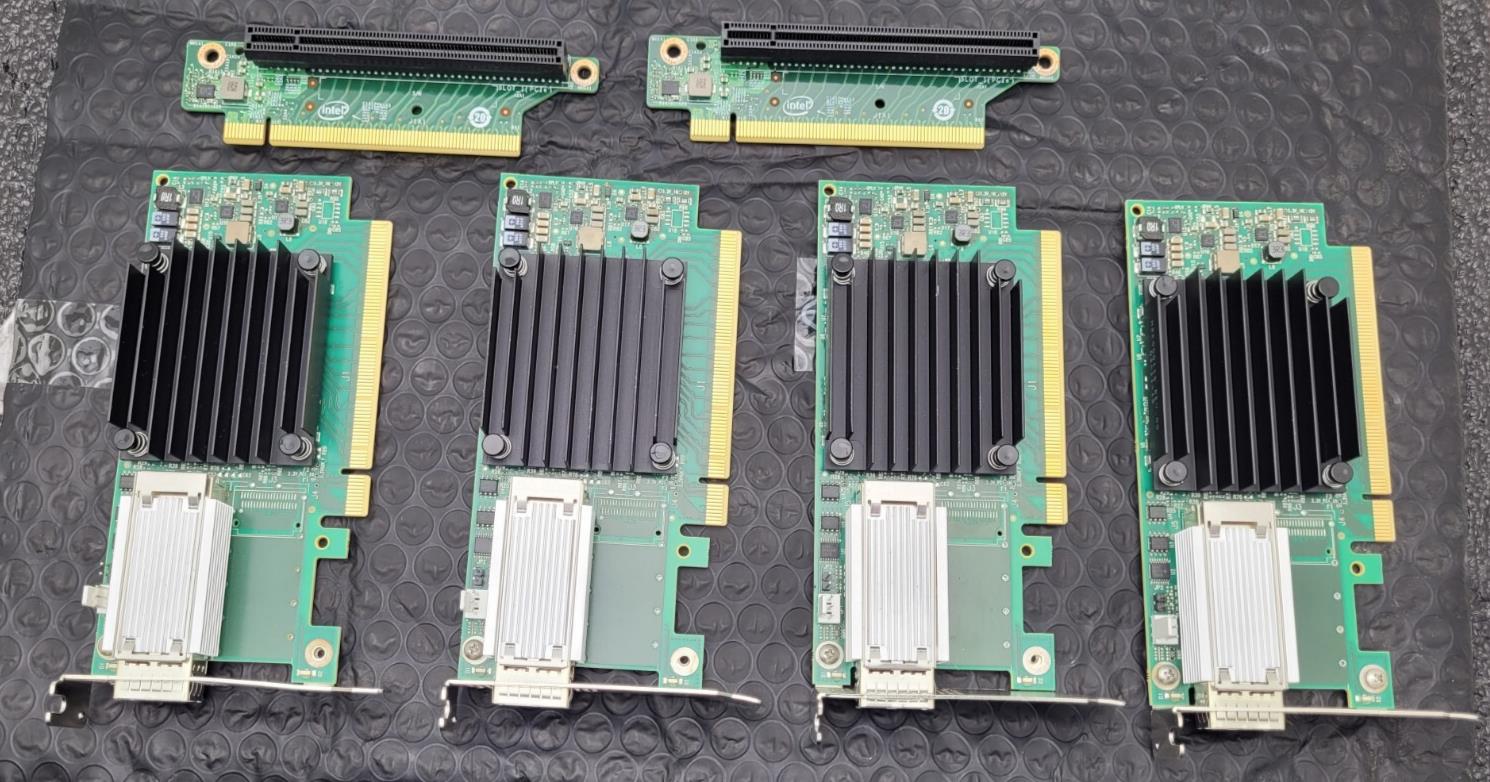 Lot of 4 Mellanox  MCX455A-ECAT  ConnectX-4 VPI EDR IB 100GbE 1-Port QSFP28