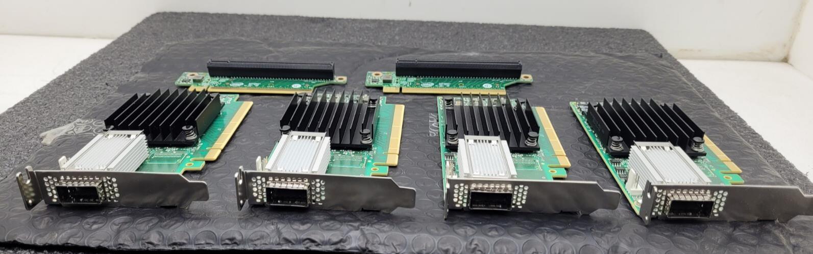Lot of 4 Mellanox  MCX455A-ECAT  ConnectX-4 VPI EDR IB 100GbE 1-Port QSFP28
