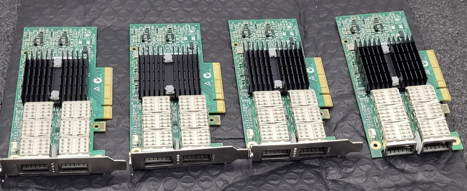 Lot of 4 Mellanox MCX354A-FCBT ConnectX-3 FDR Dual-Port Adapter 40GigE