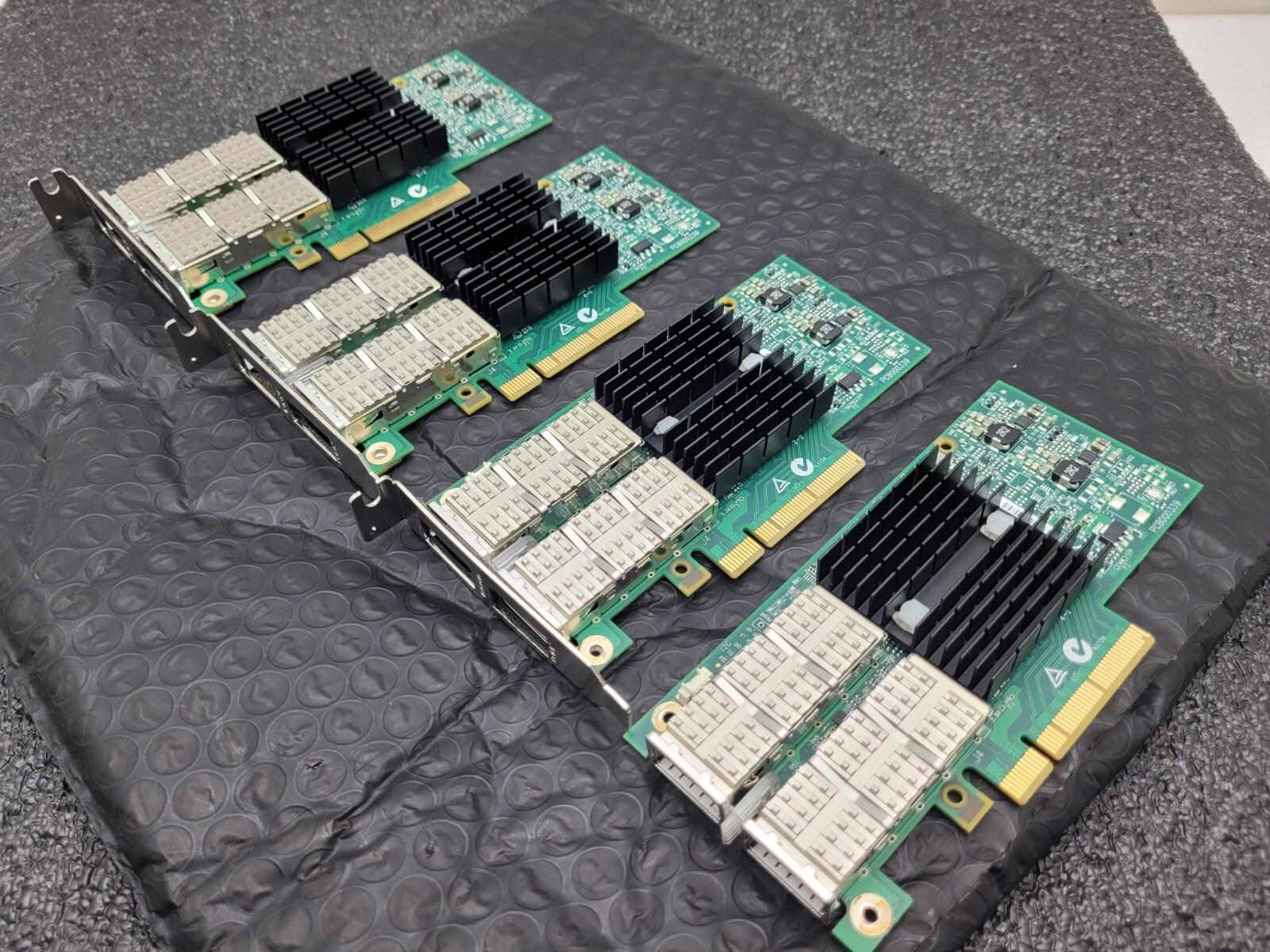Lot of 4 Mellanox MCX354A-FCBT ConnectX-3 FDR Dual-Port Adapter 40GigE