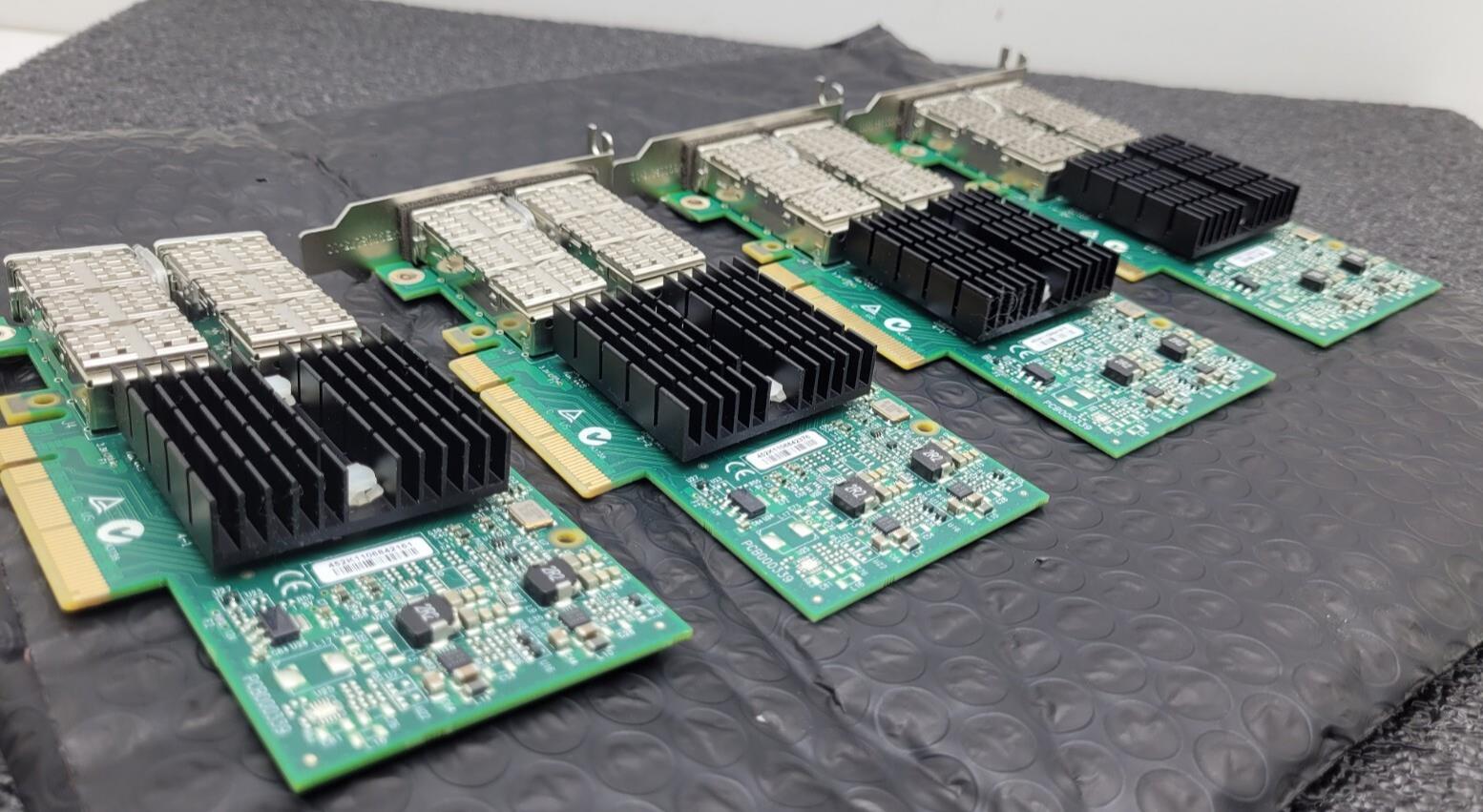 Lot of 4 Mellanox MCX354A-FCBT ConnectX-3 FDR Dual-Port Adapter 40GigE