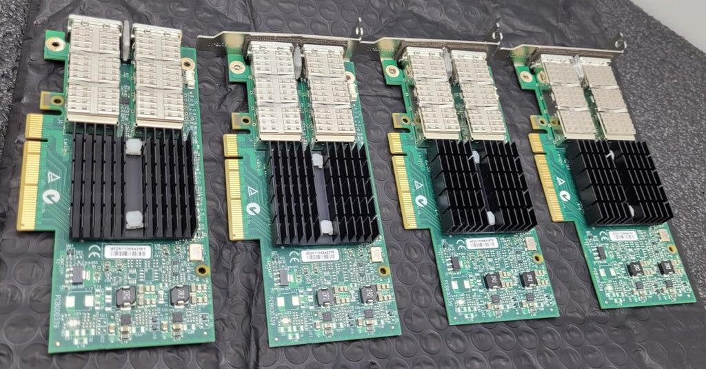 Lot of 4 Mellanox MCX354A-FCBT ConnectX-3 FDR Dual-Port Adapter 40GigE