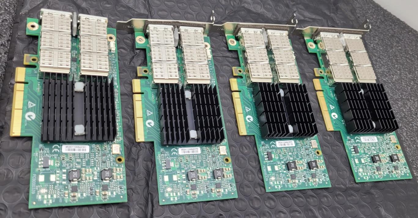 Lot of 4 Mellanox MCX354A-FCBT ConnectX-3 FDR Dual-Port Adapter 40GigE