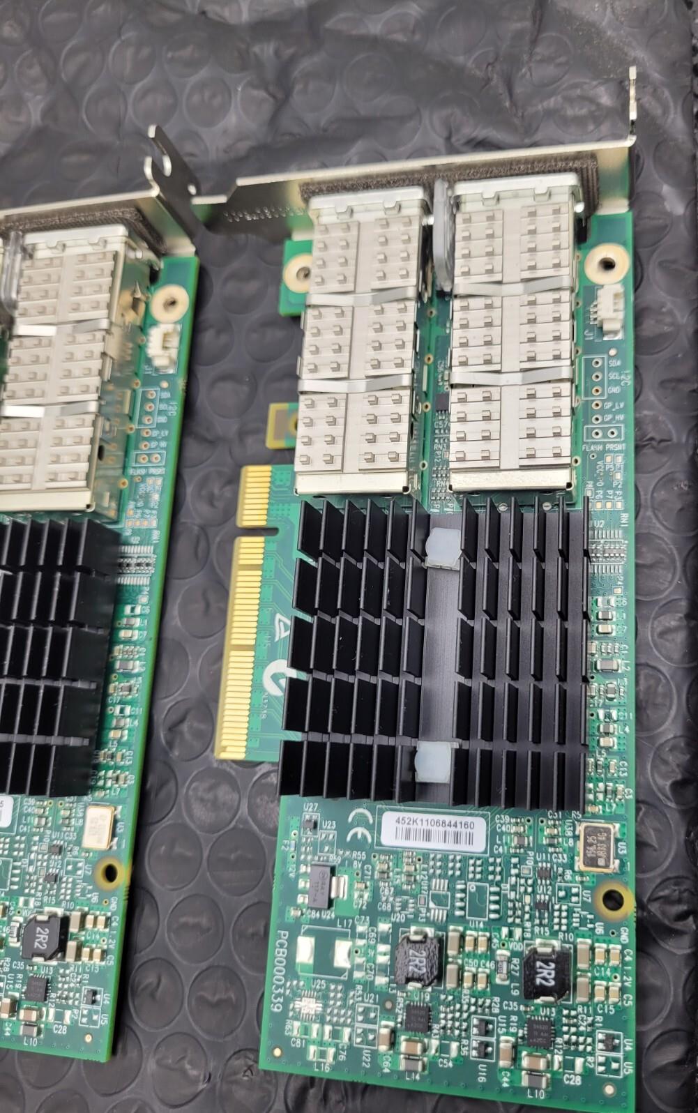 Lot of 4 Mellanox MCX354A-FCBT ConnectX-3 FDR Dual-Port Adapter 40GigE