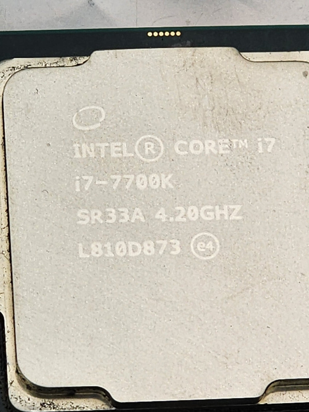 INTEL CORE i7-7700k 4.2GHz CPU QUAD CORE Processor SR33A
