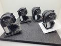 Lot of 4 Squirrel Cage Dual Sided Motor Cooling Fan Phase 2 Space Blower EB1