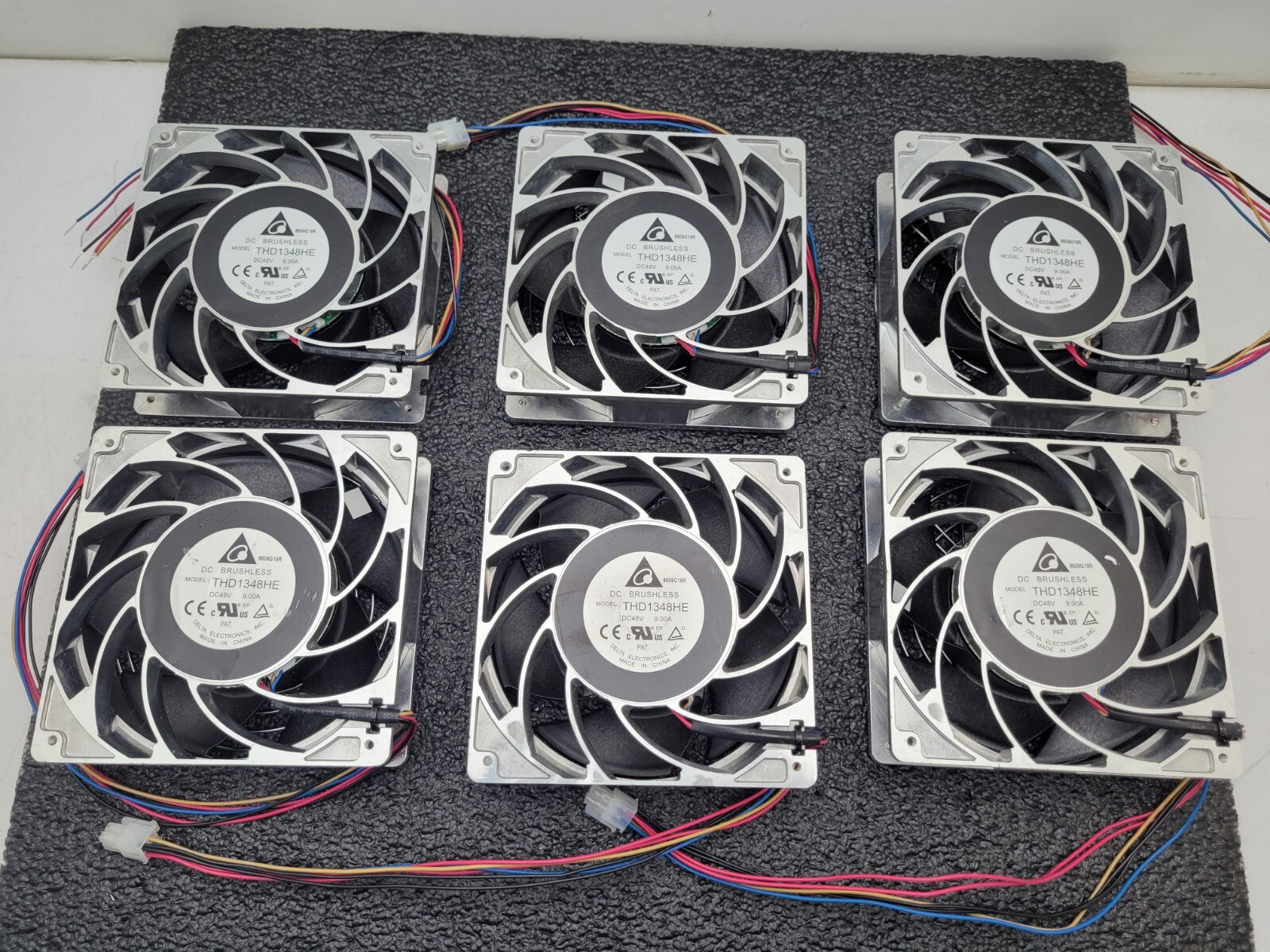 Lot of -  6  Delta Fans THD1348HE DC Fan Axial Ball Bearing 48V 9A