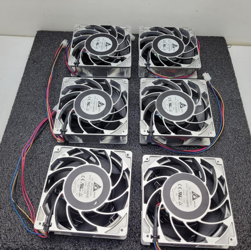Lot of -  6  Delta Fans THD1348HE DC Fan Axial Ball Bearing 48V 9A