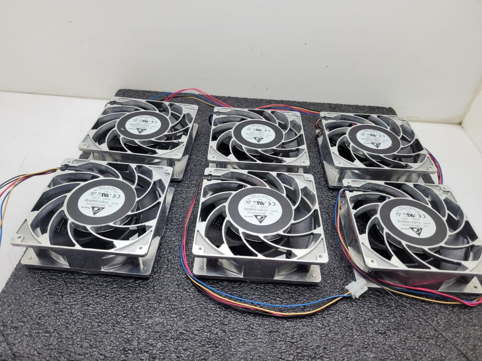 Lot of -  6  Delta Fans THD1348HE DC Fan Axial Ball Bearing 48V 9A