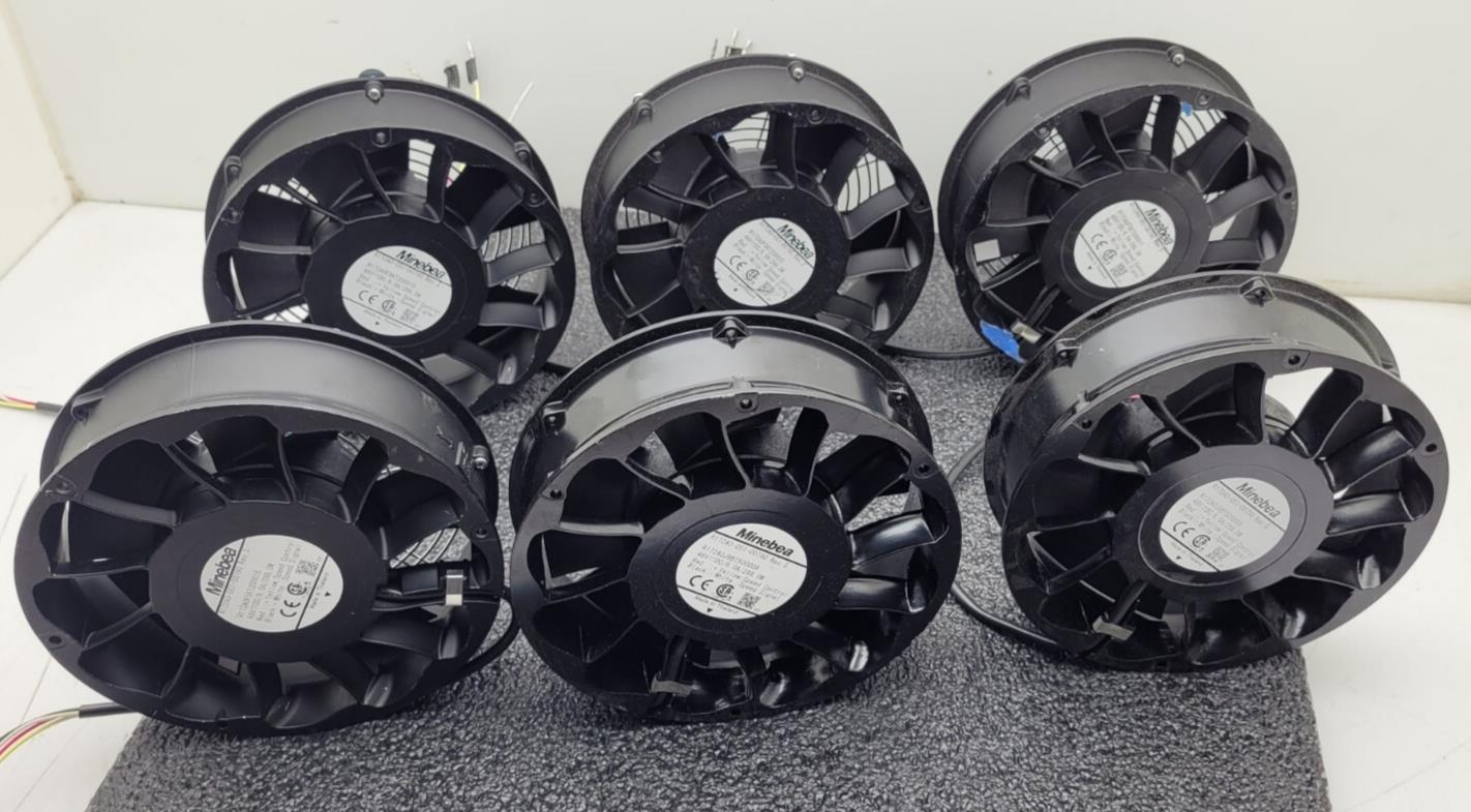 Lot of - 6  Minebea  R172A0-051-D0790 DC48V 6A 288.0W   4-wire cooling fans.