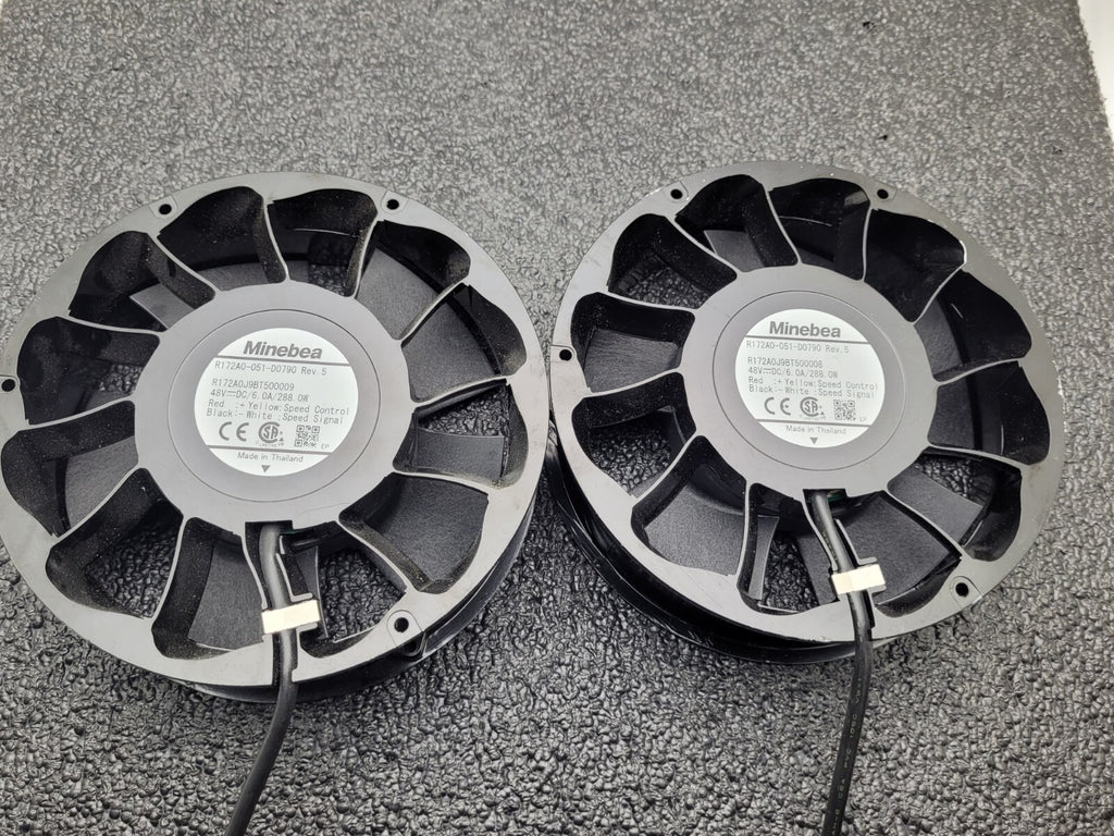 Lot of - 6  Minebea  R172A0-051-D0790 DC48V 6A 288.0W   4-wire cooling fans.