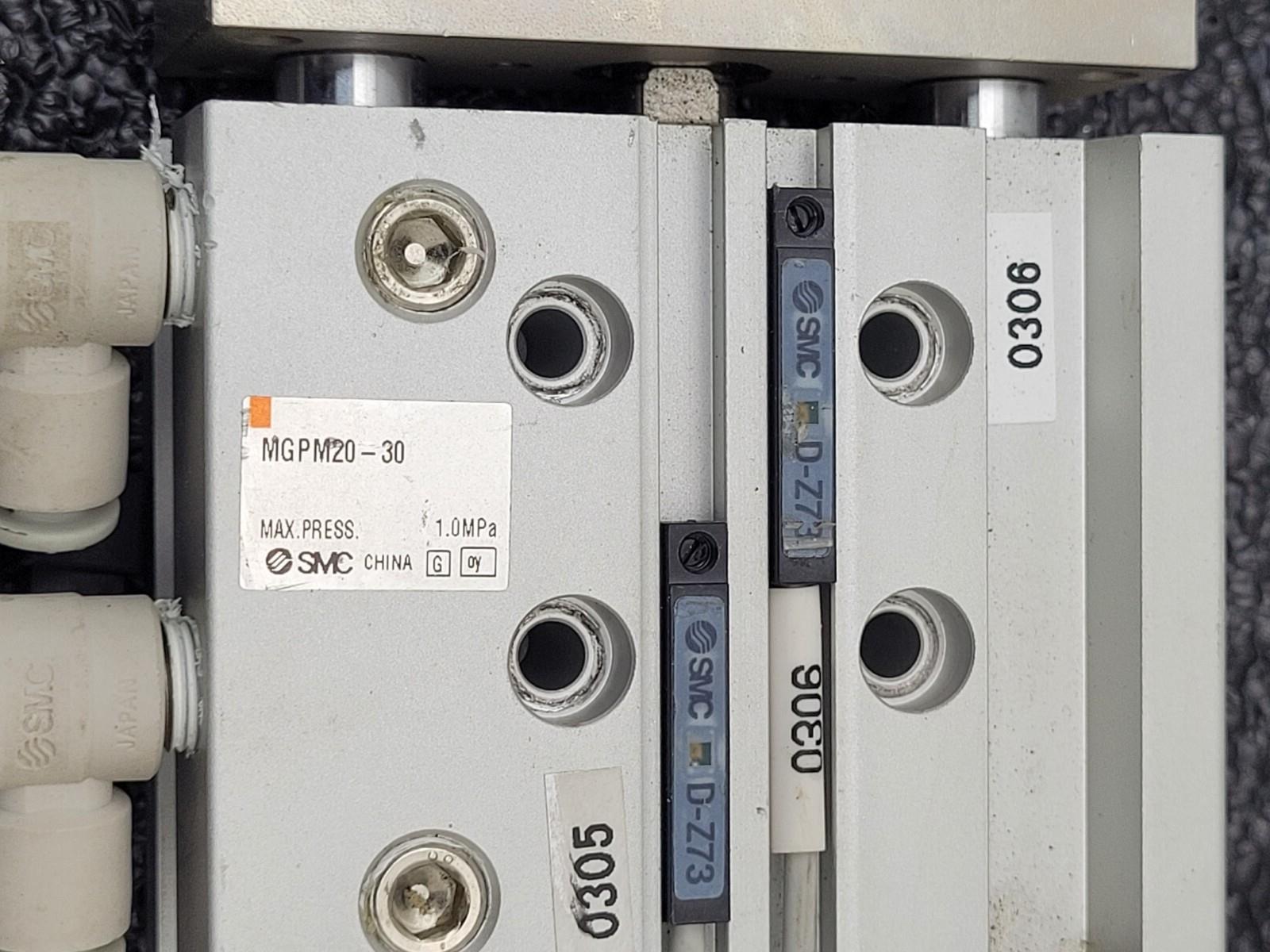 Lot of 10x SMC MXP16-30 100PSI Linear Slide Guide Cylinder D-M9N Sensors Stops