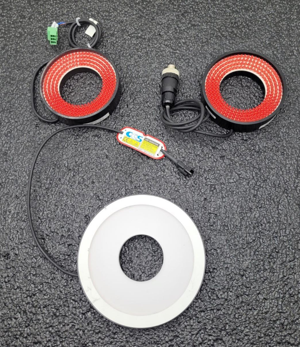 Lot of 3x COGNEX QRL-090050-66 CCS LFR-130K LED LIGHT RING 12V 4.5W