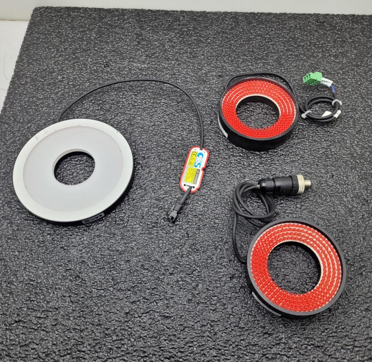 Lot of 3x COGNEX QRL-090050-66 CCS LFR-130K LED LIGHT RING 12V 4.5W