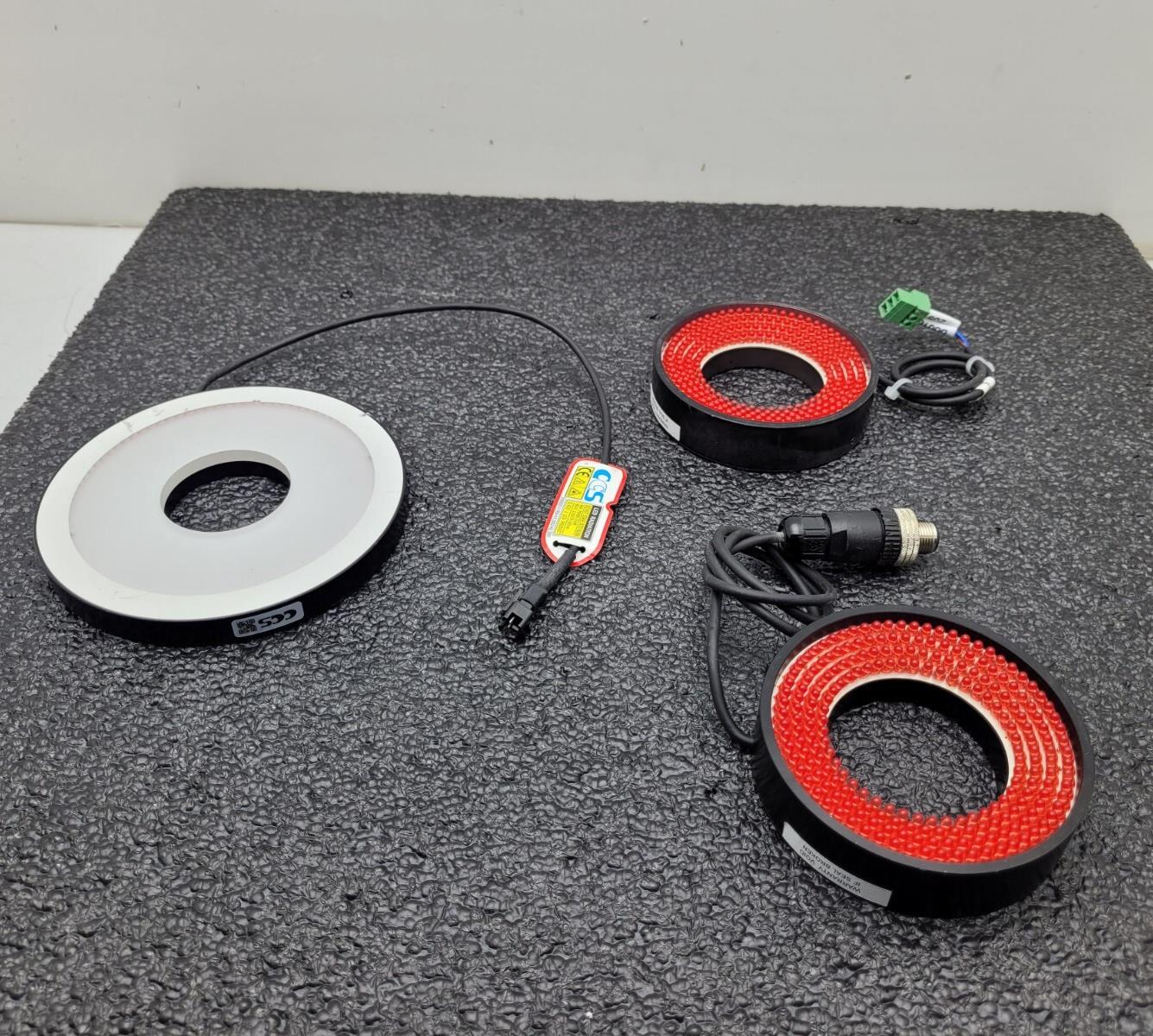 Lot of 3x COGNEX QRL-090050-66 CCS LFR-130K LED LIGHT RING 12V 4.5W