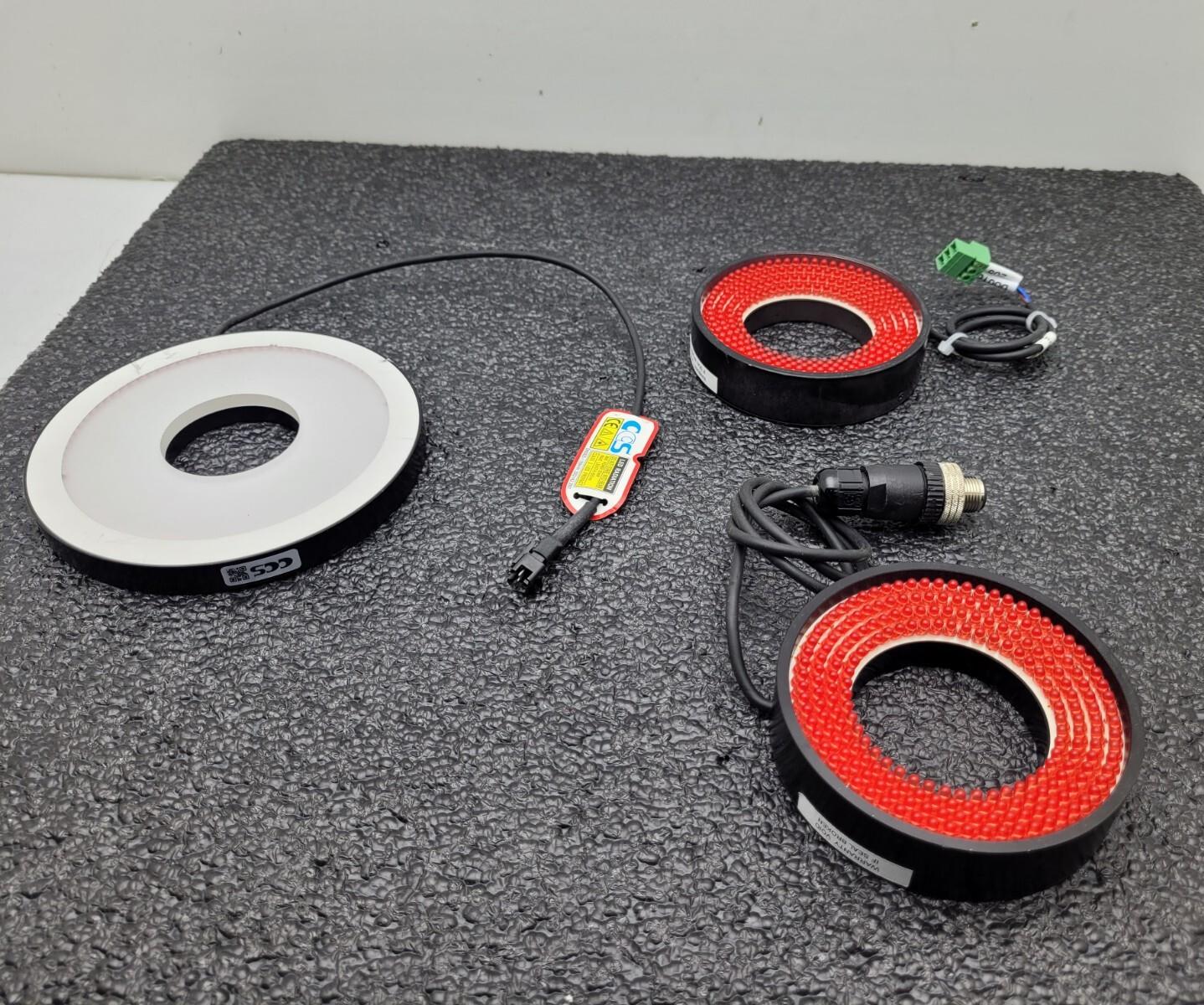 Lot of 3x COGNEX QRL-090050-66 CCS LFR-130K LED LIGHT RING 12V 4.5W