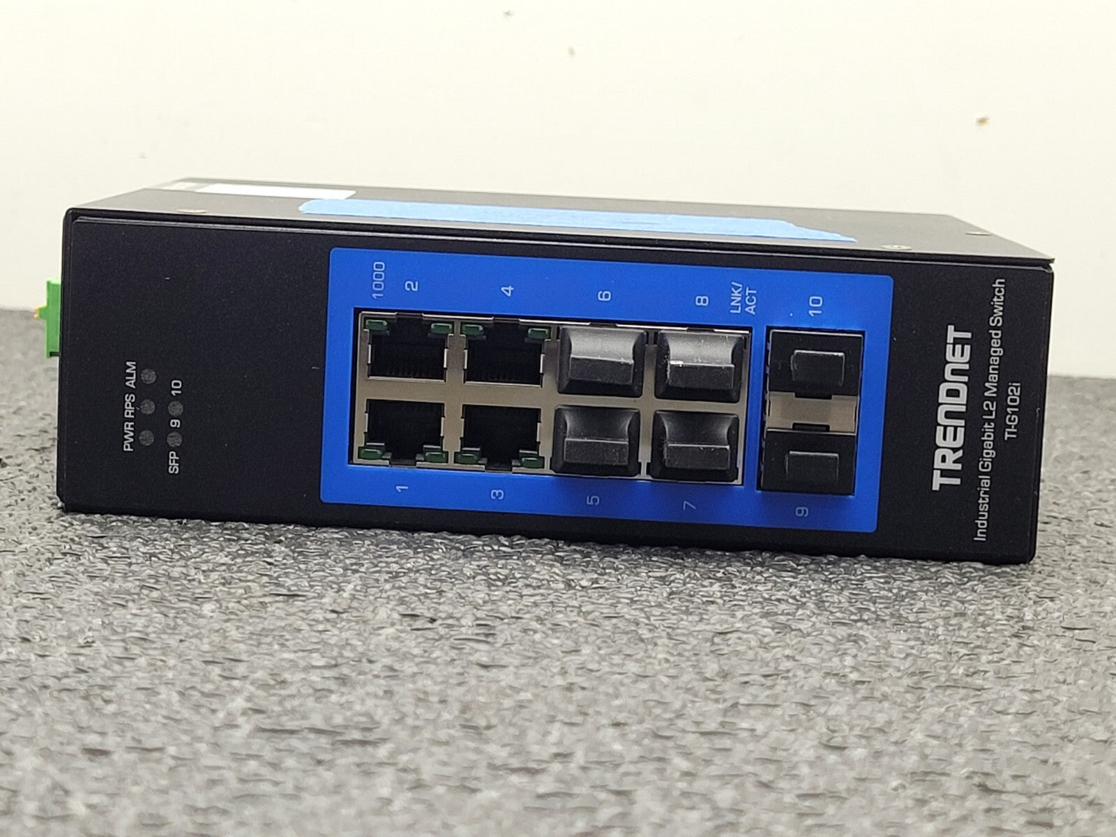 TRENDnet TI-PG102i 10-Port Industrial Gigabit L2 Managed PoE+ DIN-Rail Switch