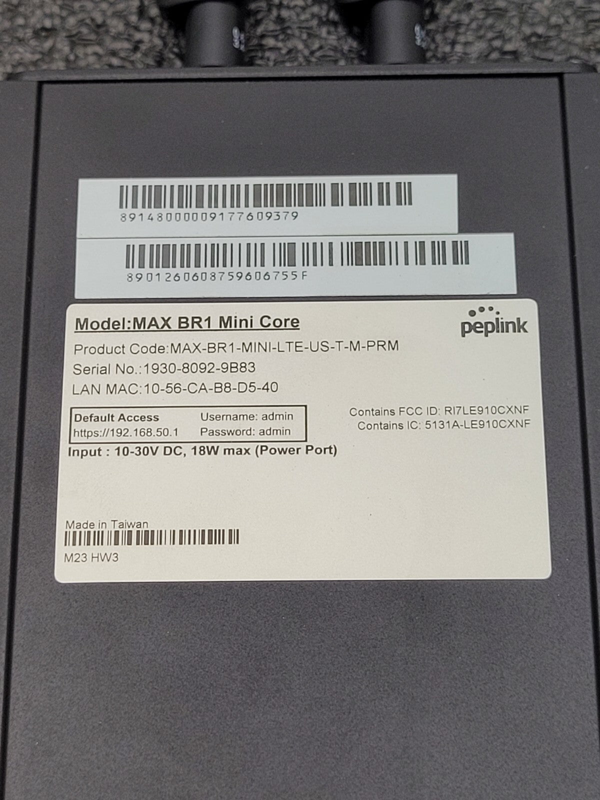 Peplink MAX BR1 Mini Core Cellular Router (Prime) MAX-BR1-MINI-LTE-US-T-M-PRM