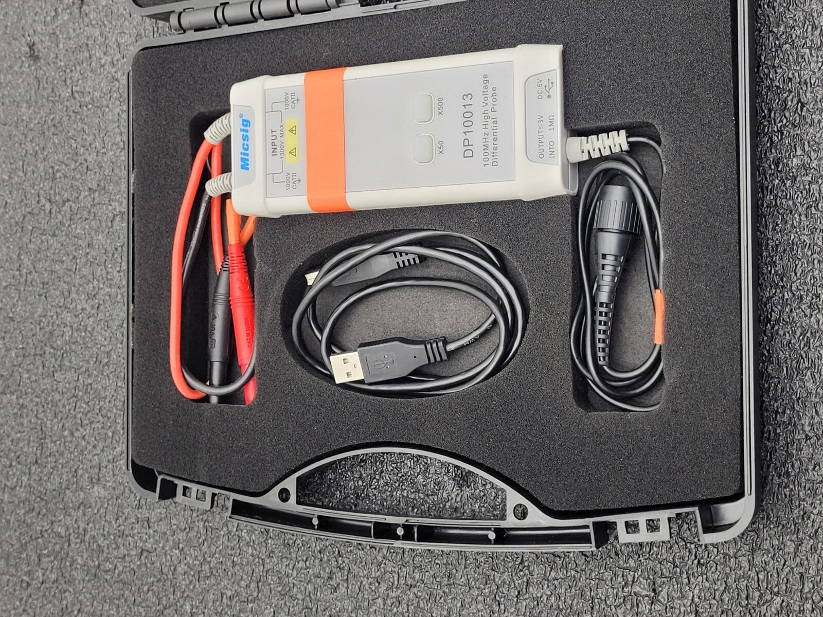 Lot of 2 Micsig DP10013 100MHz Oscilloscope Differential Probe One Working One ?