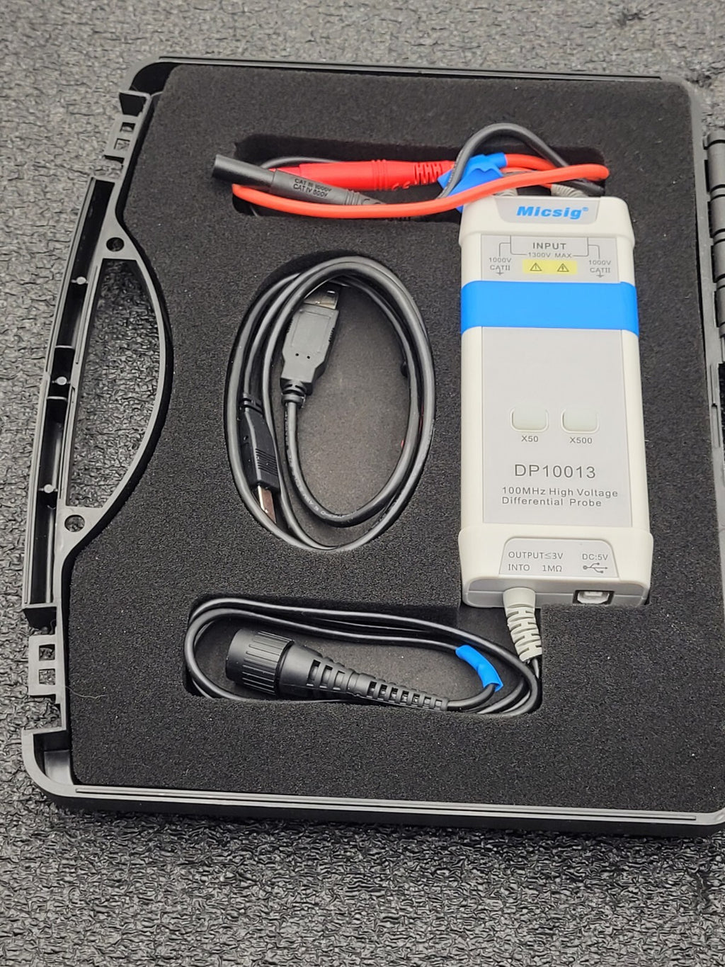 Lot of 2 Micsig DP10013 100MHz Oscilloscope Differential Probe One Working One ?
