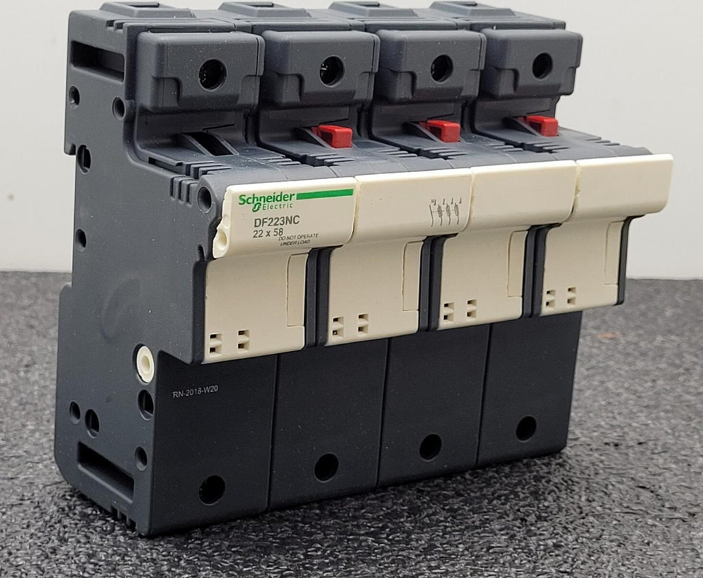 SCHNEIDER ELECTRIC DF223NC 4 FUSE HOLDER 22x58mm Fuses DIN Rail Mount