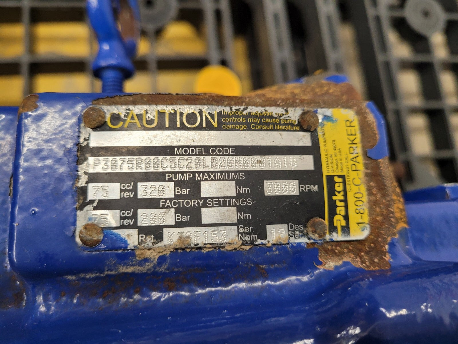 PARKER P3075R00C5C20LB20 P3 Mobile Variable Displacemet Piston Pump