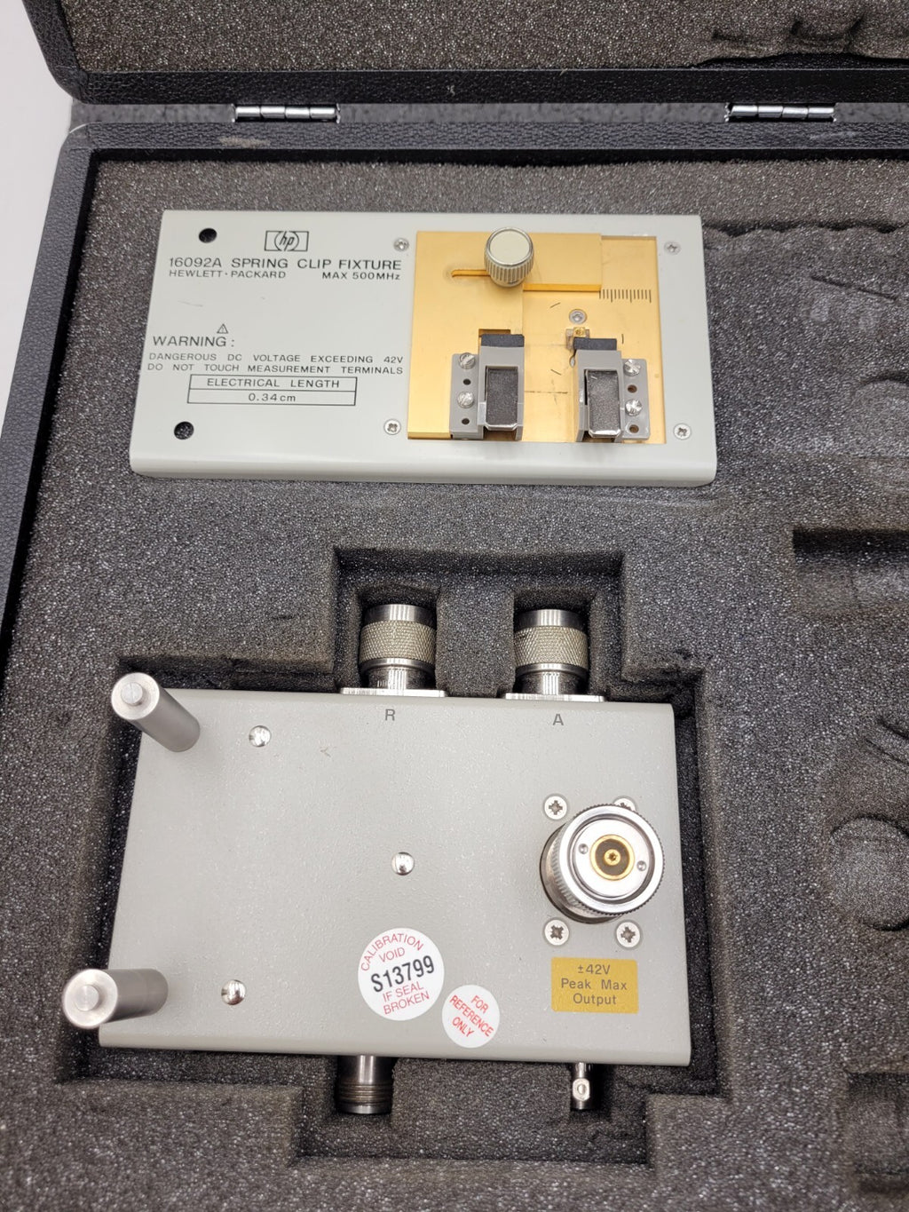 Agilent HP 43961A RF Impedance Test Kit with Case and 16092A