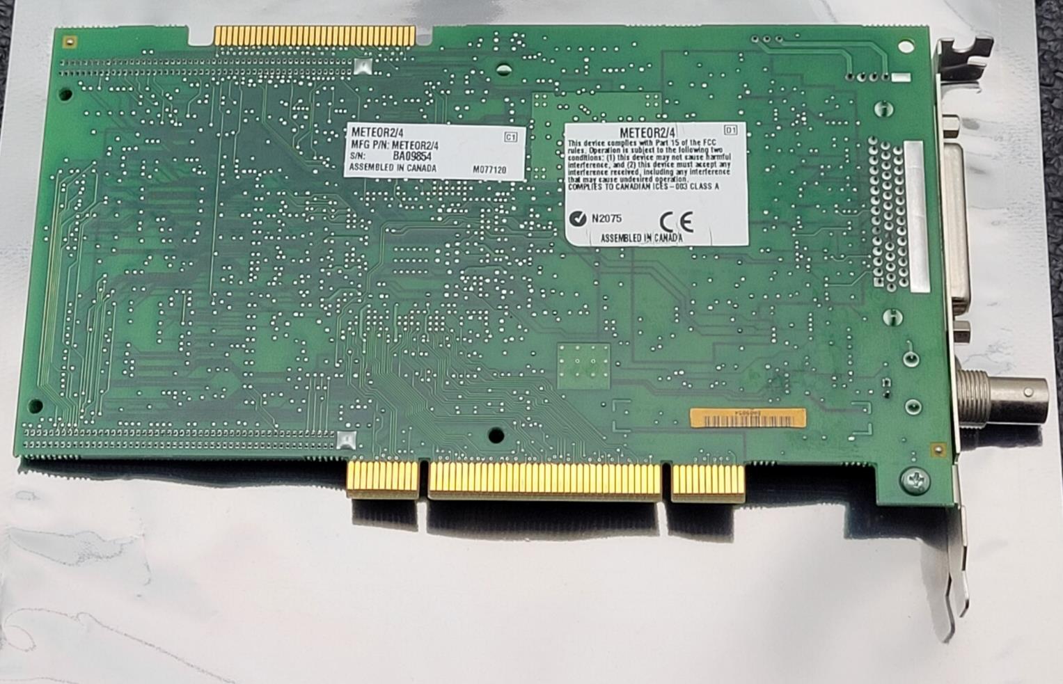 MATROX METEOR II 750-0203 REV A METEOR2/4 Image Capture Frame Grabber PCI Card