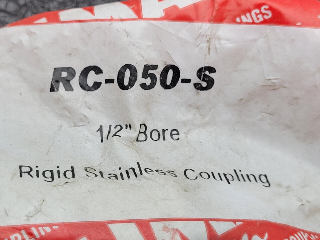 Lot of 8x  RC-050-S 1/2" Bore RIGID COUPLING SHAFT SET SCREW STAINLESS.