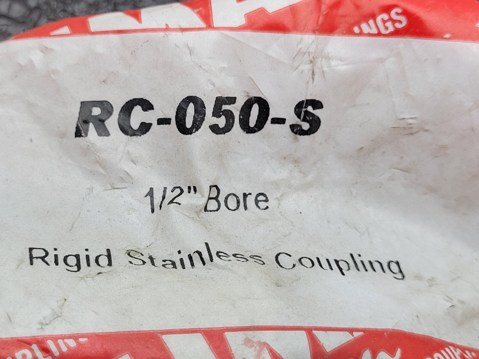 Lot of 8x  RC-050-S 1/2" Bore RIGID COUPLING SHAFT SET SCREW STAINLESS.