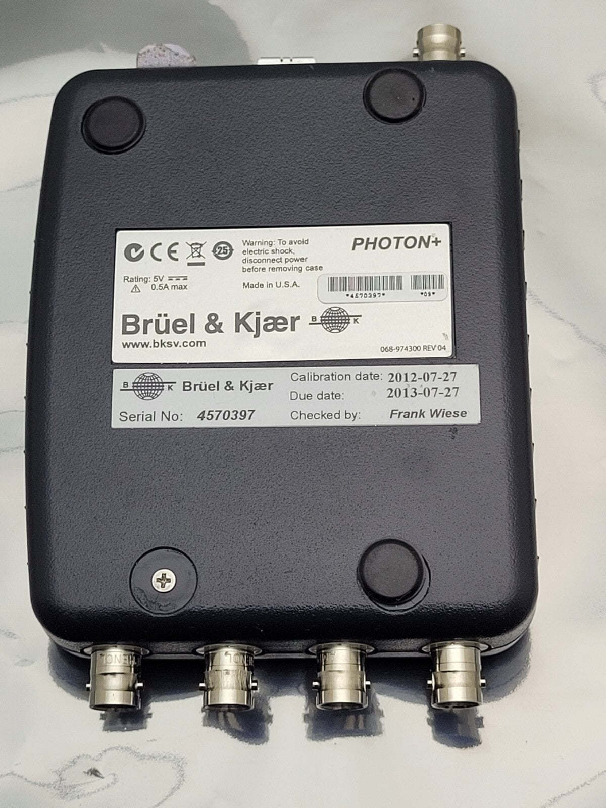 BRUEL & KJAER  Photon+ USB Dynamic Signal Analyzer for Noise and Vibration
