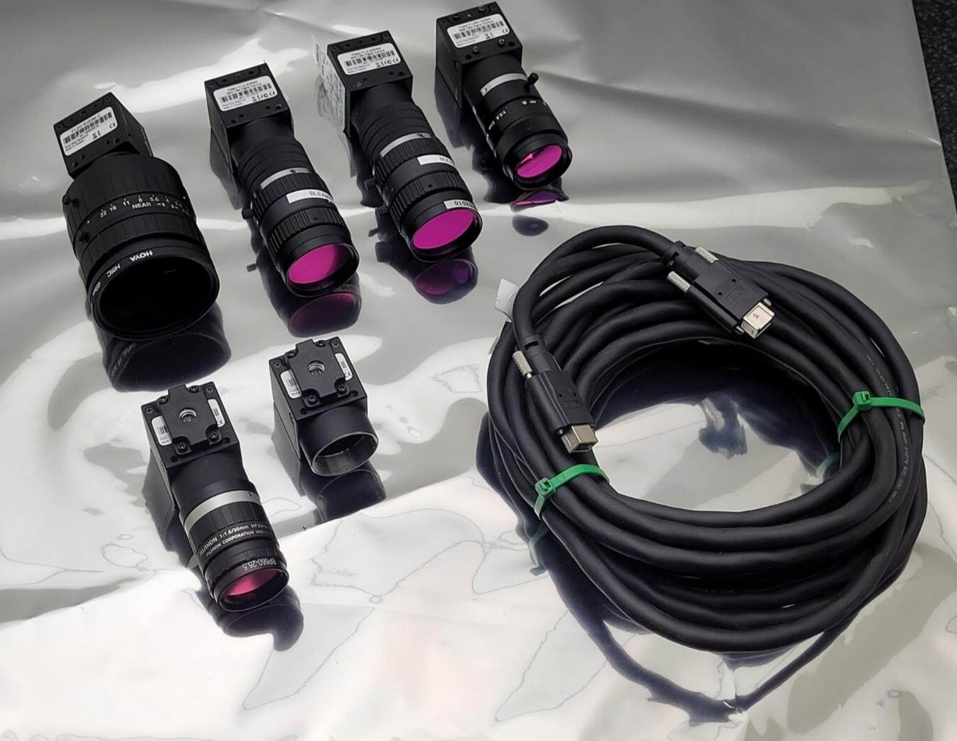 Point Grey Flea2 Firewire Camera Lot of 6 and Lenses IEEE-1394 FL2-20S4M