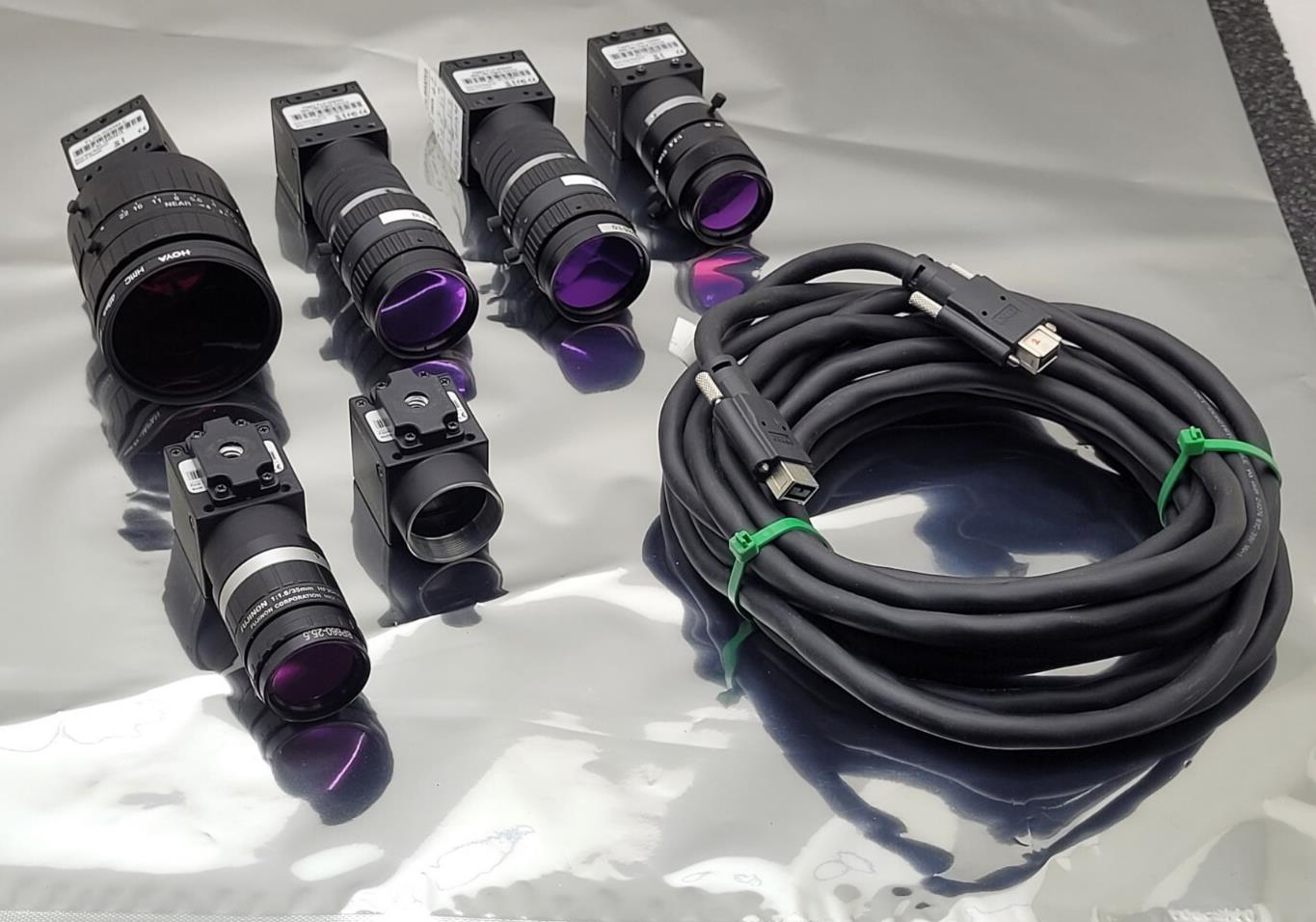 Point Grey Flea2 Firewire Camera Lot of 6 and Lenses IEEE-1394 FL2-20S4M