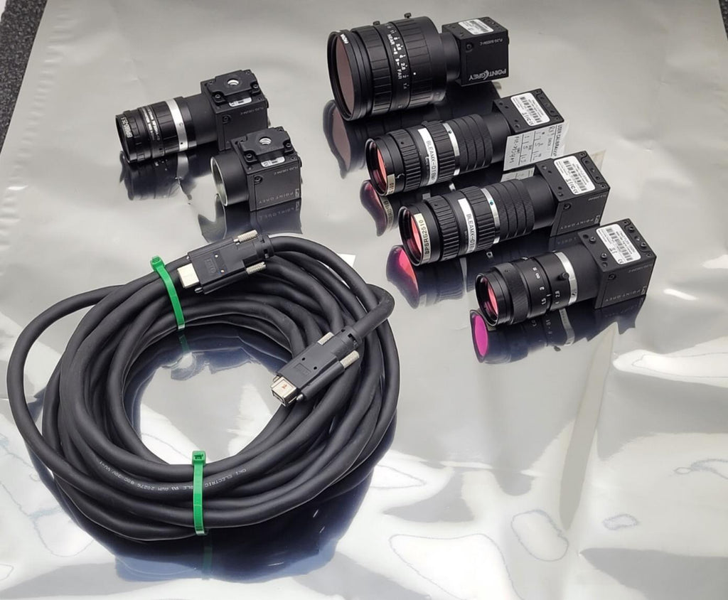 Point Grey Flea2 Firewire Camera Lot of 6 and Lenses IEEE-1394 FL2-20S4M