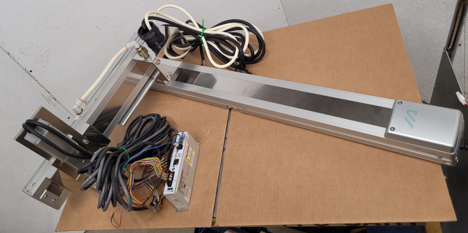 IAI 3 Axis Linear Robot Pick and Place Arm 24x8x6" travel approx 24VDC Driver