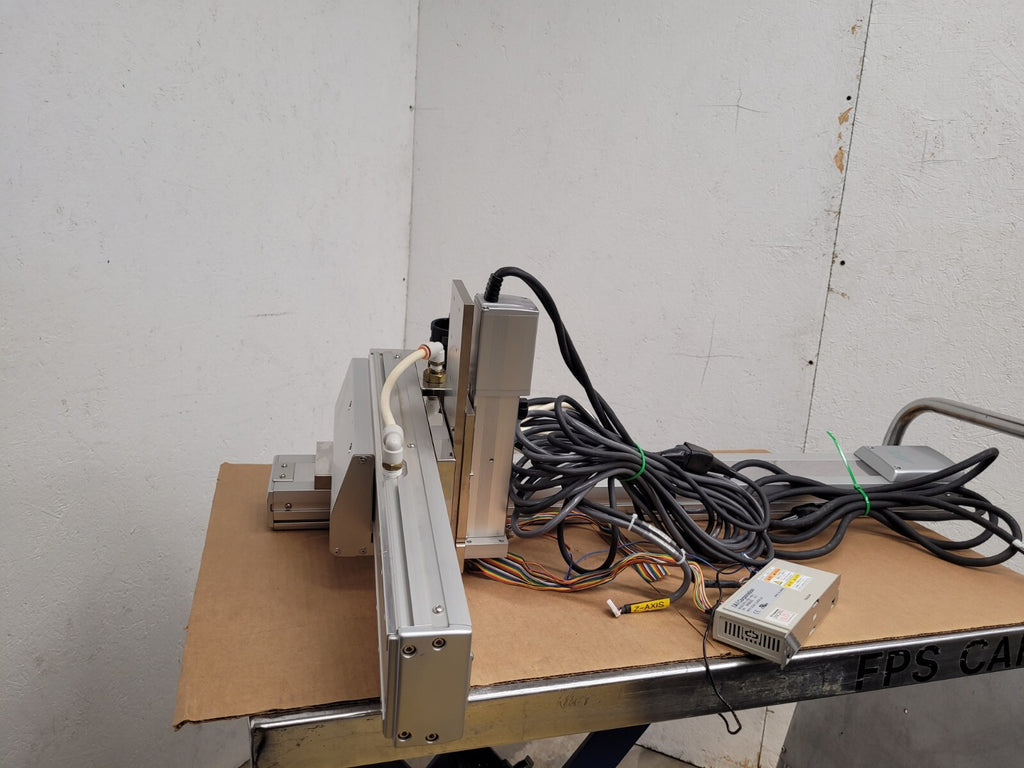 IAI 3 Axis Linear Robot Pick and Place Arm 24x8x6" travel approx 24VDC Driver