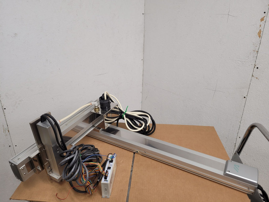 IAI 3 Axis Linear Robot Pick and Place Arm 24x8x6" travel approx 24VDC Driver