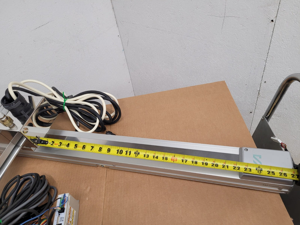 IAI 3 Axis Linear Robot Pick and Place Arm 24x8x6" travel approx 24VDC Driver