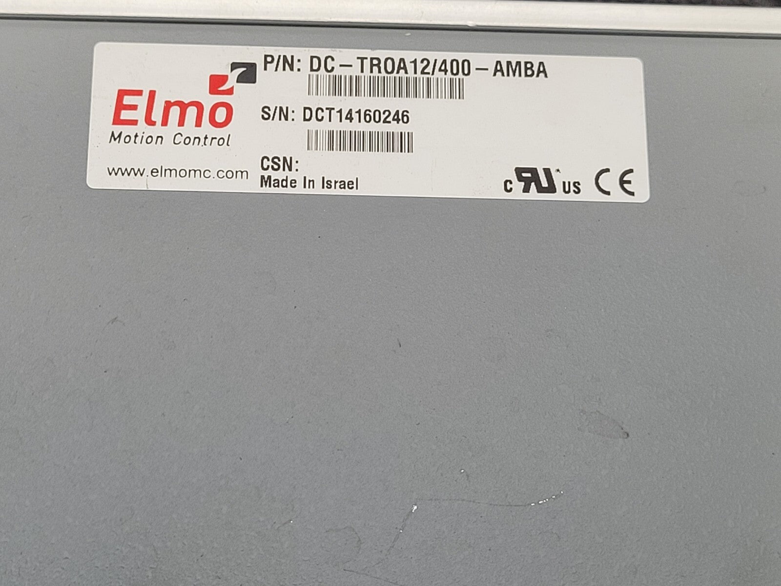 Elmo Motion Control DC TROA12/400-AMBA Cello Servo Drive 12A/4KW CET0-0200-0020
