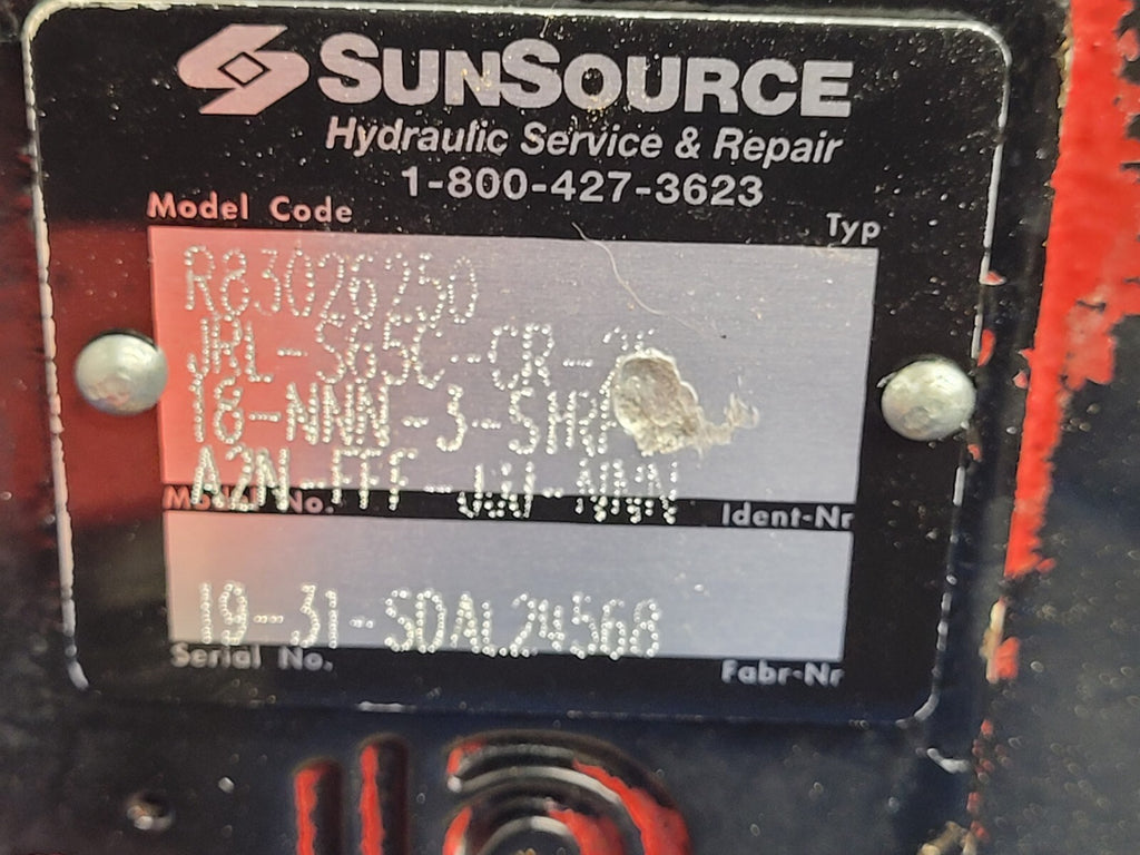 Danfoss Sunsource R83026250 JRL-S65C-CR-25 Viariable Hydraulic Piston Pump C