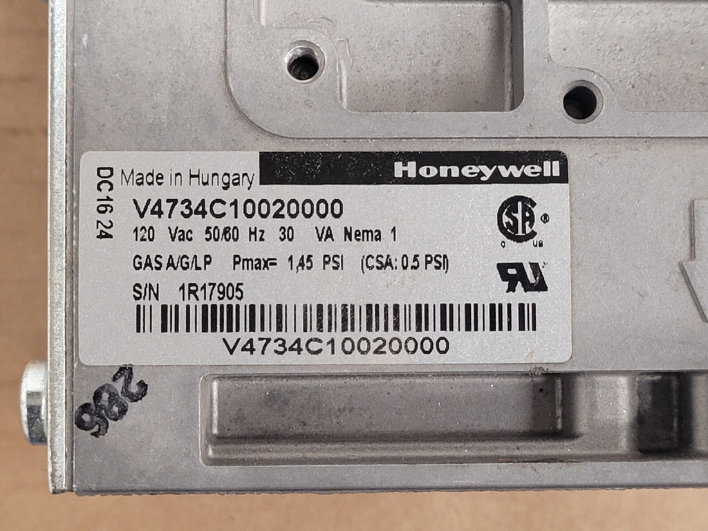 Honeywell V4734C10020000 Gas Safety Shutoff Valve 120 Vac 50/60Hz