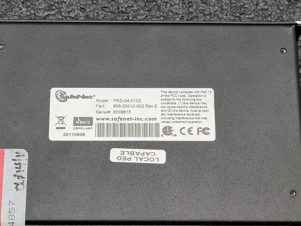 SAFENET LUNA PDE-04-0102 KEYPAD 808-00012-002 Rev E