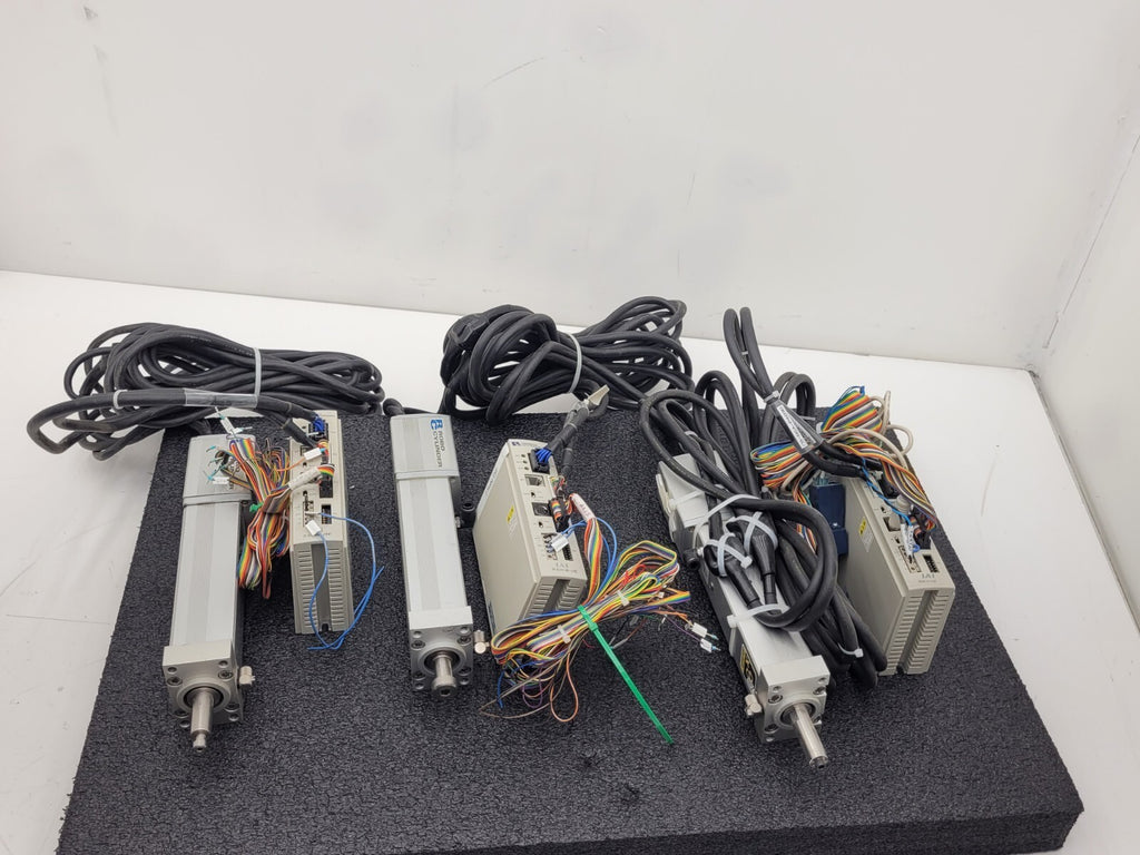 3x IAI ROBO CYLINDER Linear Actuator RC-RSW-H-100-S-SP w/ RCA-S-RSW Controllers