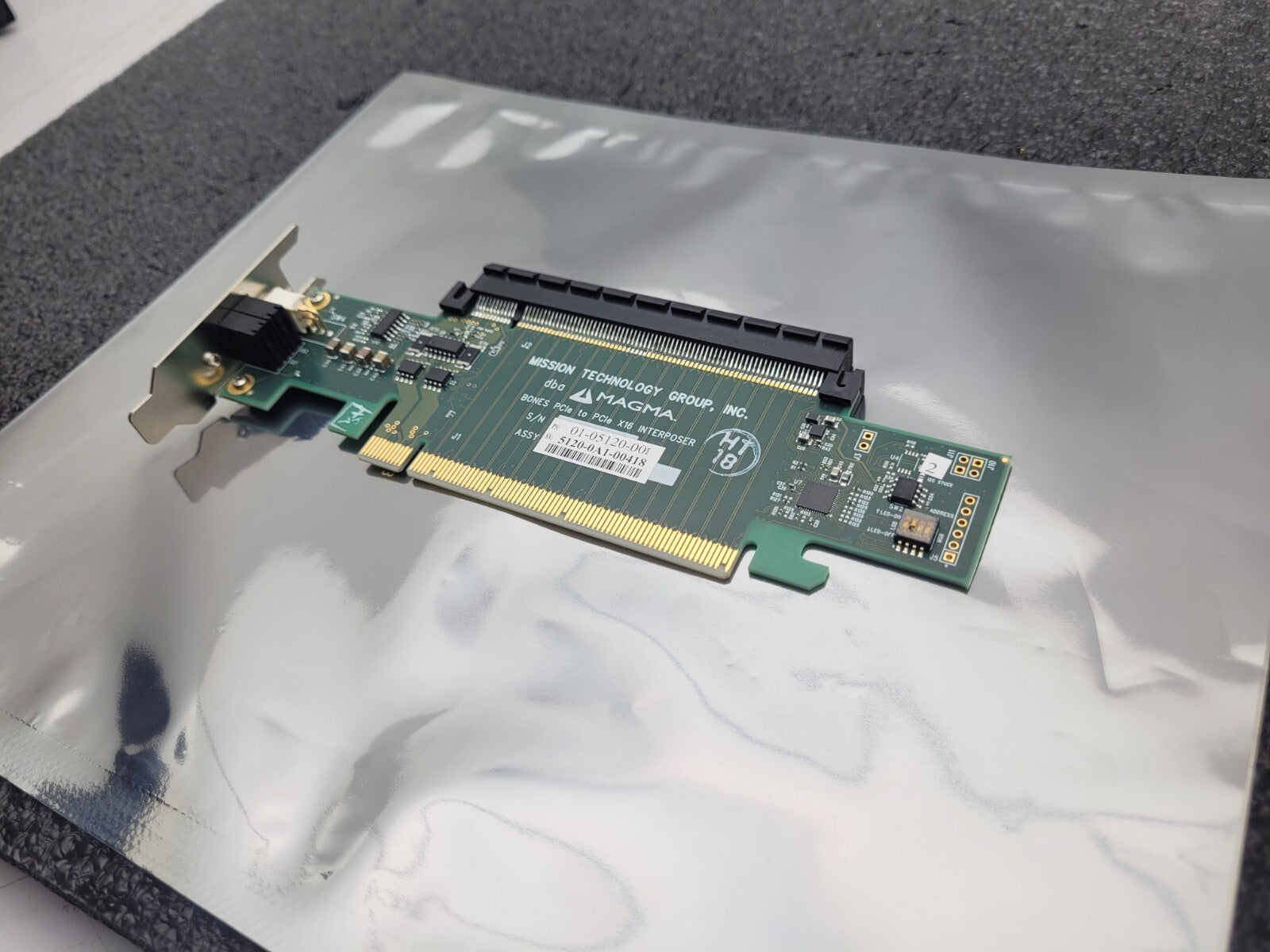 Mission Technology Group Magma BONES PCIe to PCIe X16 INTERPOSER 5120-0A1-00418