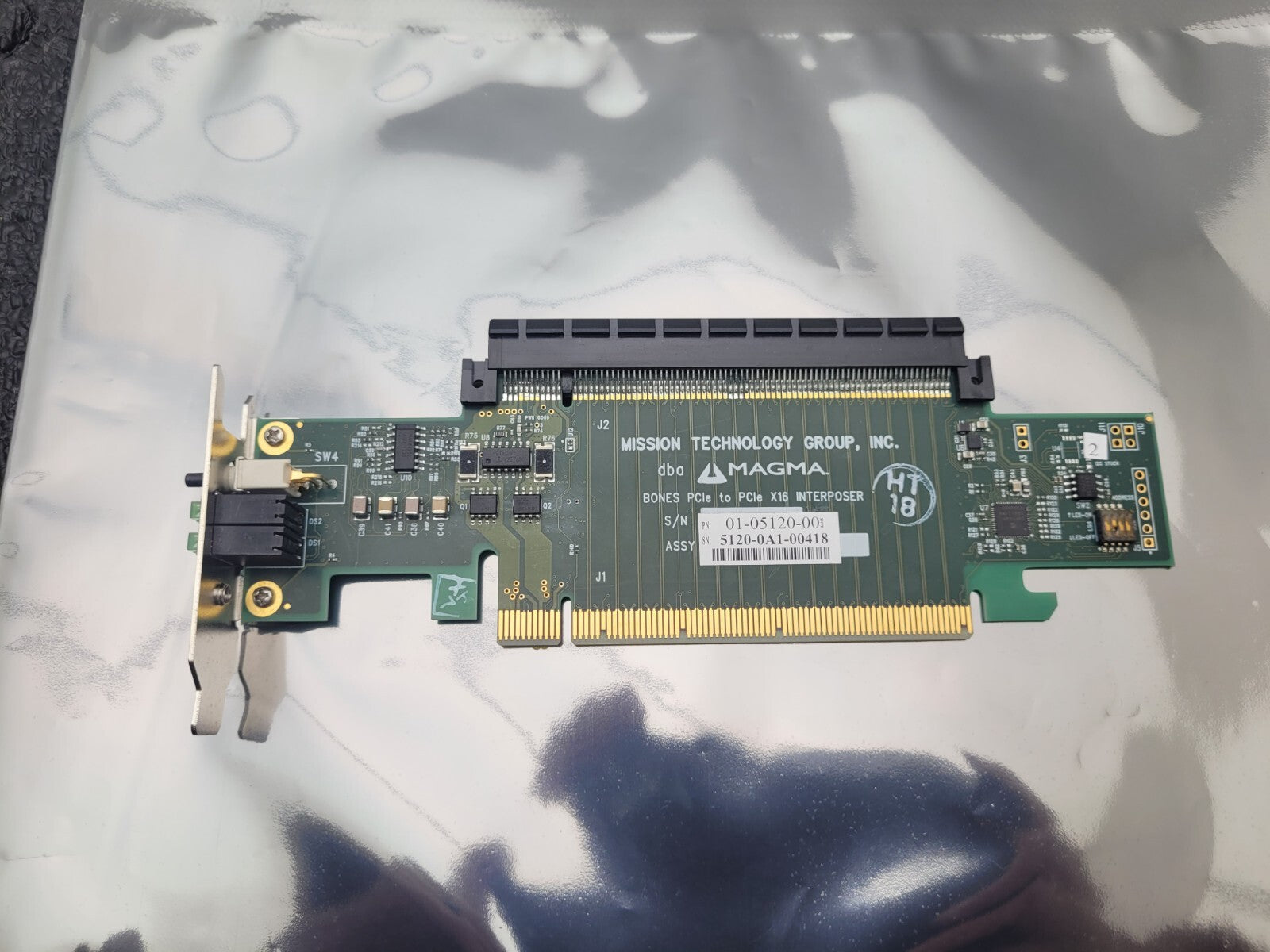 Mission Technology Group Magma BONES PCIe to PCIe X16 INTERPOSER 5120-0A1-00418