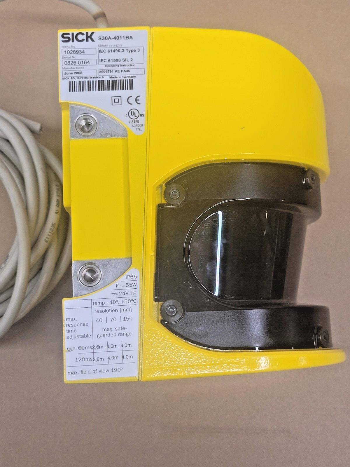 SICK 1028934 Laser Safety Scanner S30A-4011BA S3000 Standard 0m to 8m 24VDC